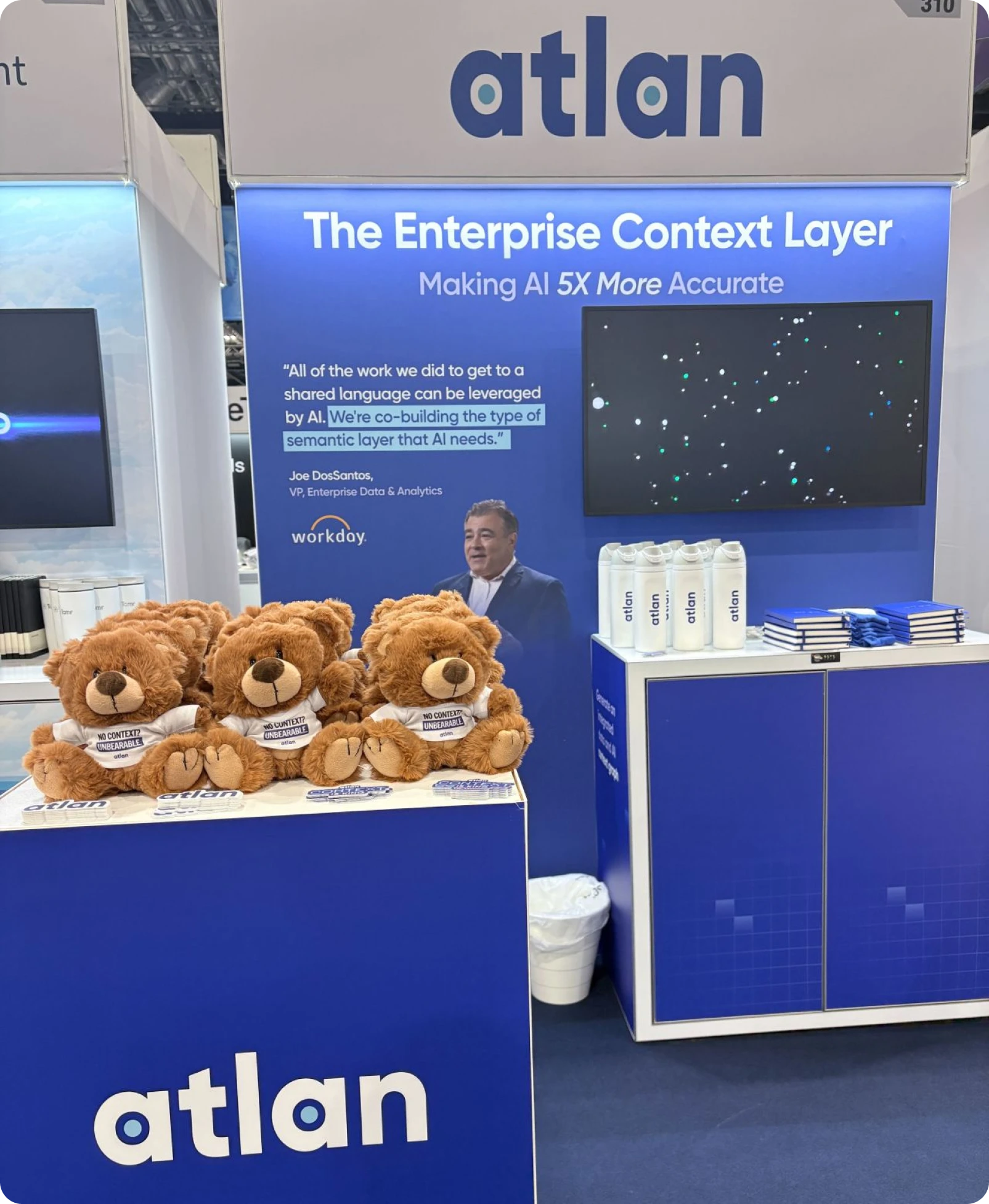 Branded swag & merchandise on the event floor