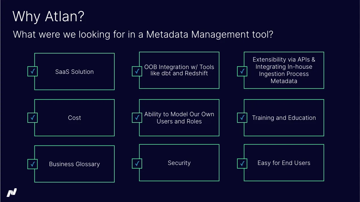 Nasdaq's criteria for evaluating and choosing an Active Metadata Management platform