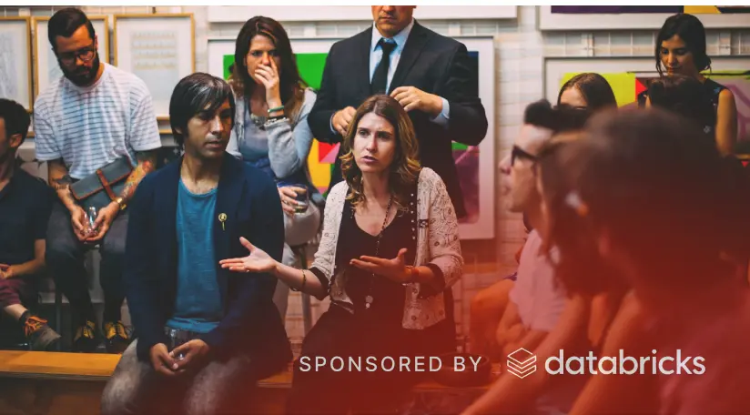 Marketing leaders in conversation at a panel reception hosted by Atlan and Slalom.