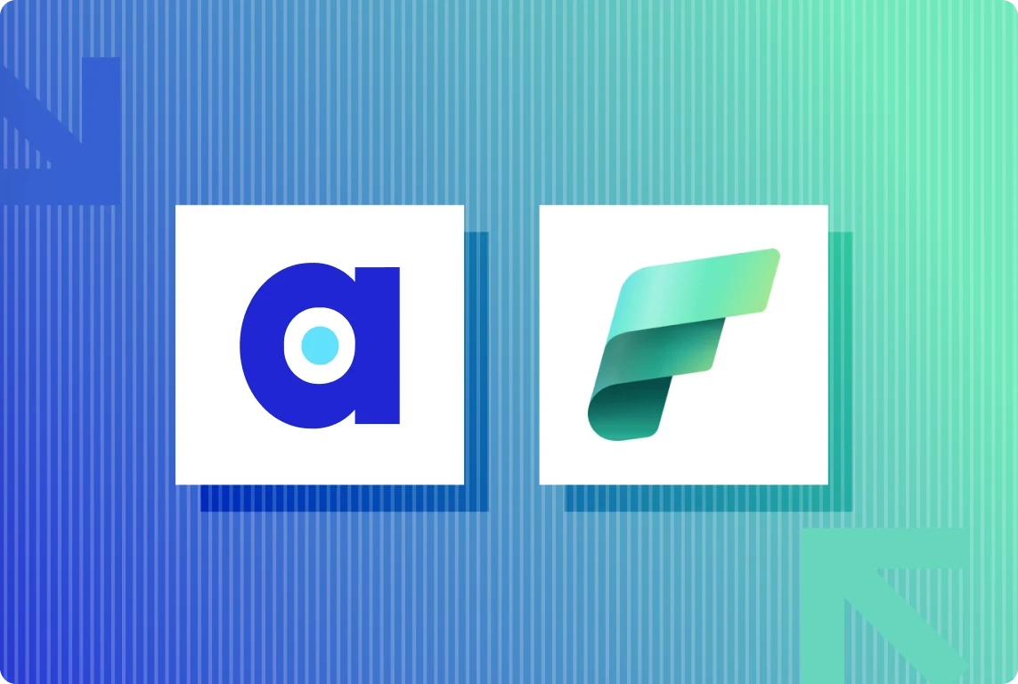 Atlan and Microsoft Fabric logos for the Atlan + Microsoft Fabric live session
