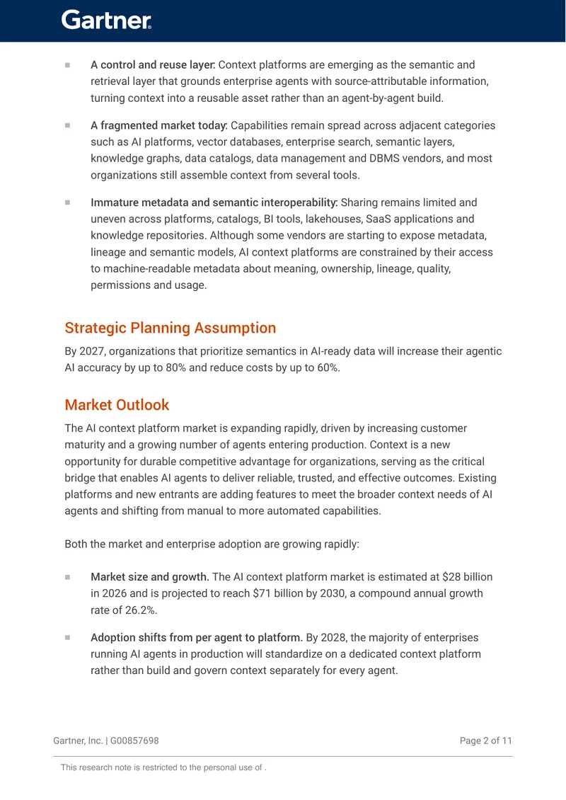 Gartner Market Overview for AI Context Platforms — page 2