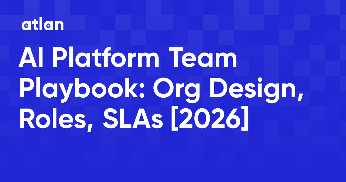 AI Platform Team Playbook: Org Design, Roles, SLAs [2026]