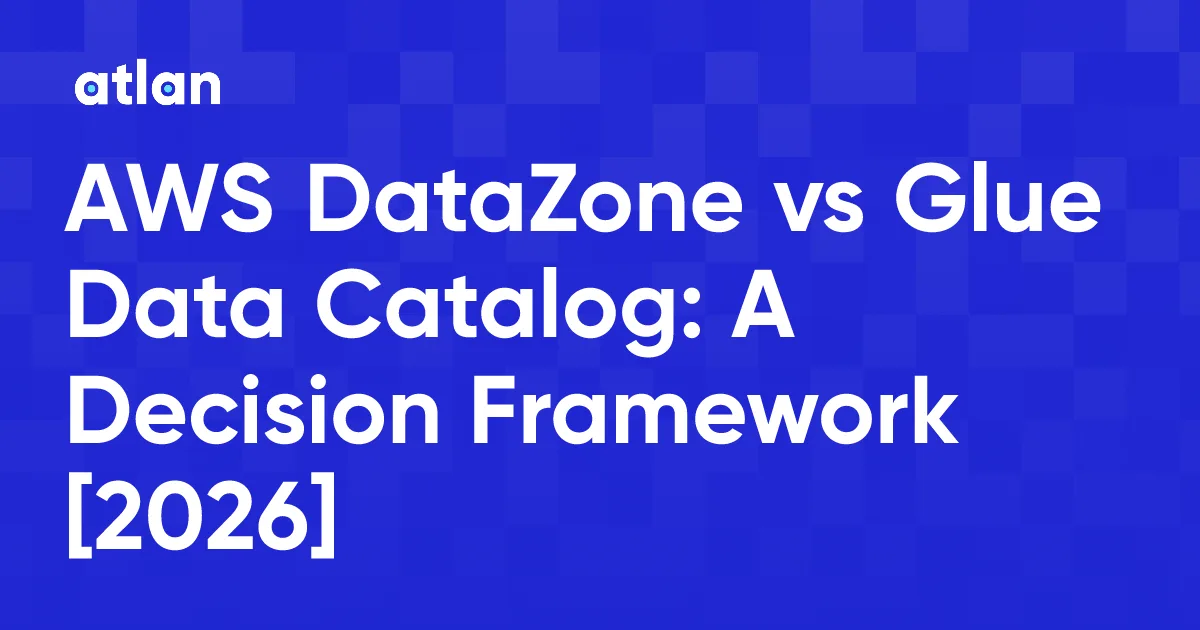 AWS DataZone vs Glue Data Catalog: Which One Do You Need?