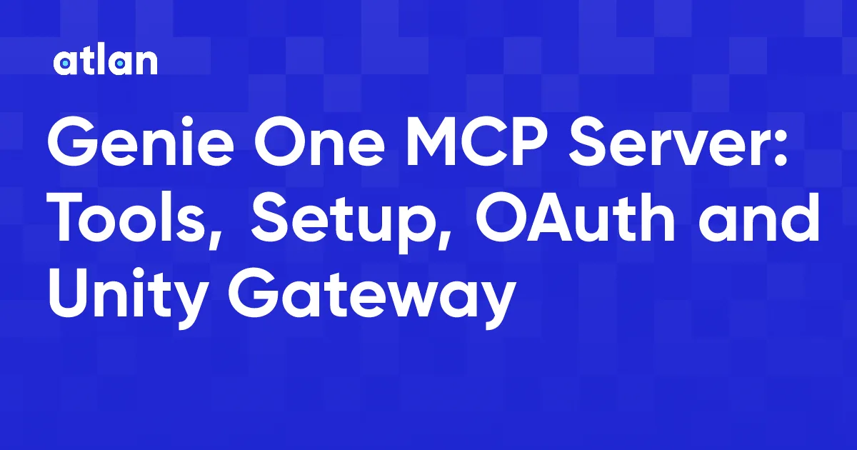 Genie One MCP: How Agents Reach Unity Catalog Data Over MCP